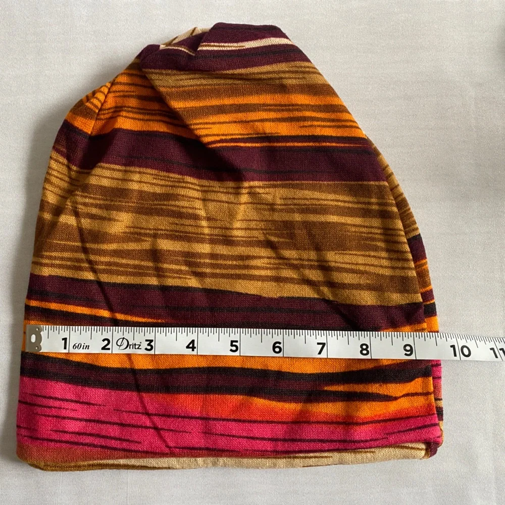 1 pc‎ Women's Stripe Brimless Cap - Versatile, Lightweight Beanie Hat
